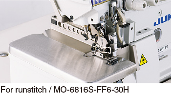 The machine achieves beautifully finished seams of improved quality even when run at a high speed