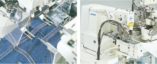 The machine time is 1.2 seconds per belt-loop (with 28 stitches)