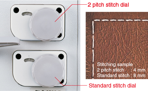 Stitch length can be changed over among different lengths
